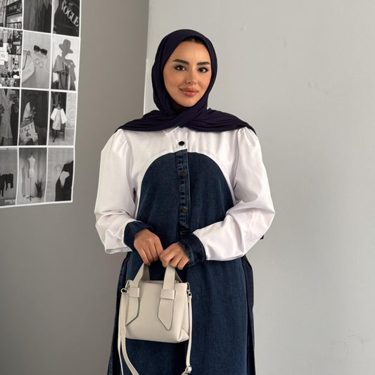 كسوة جينز بنص قميجة