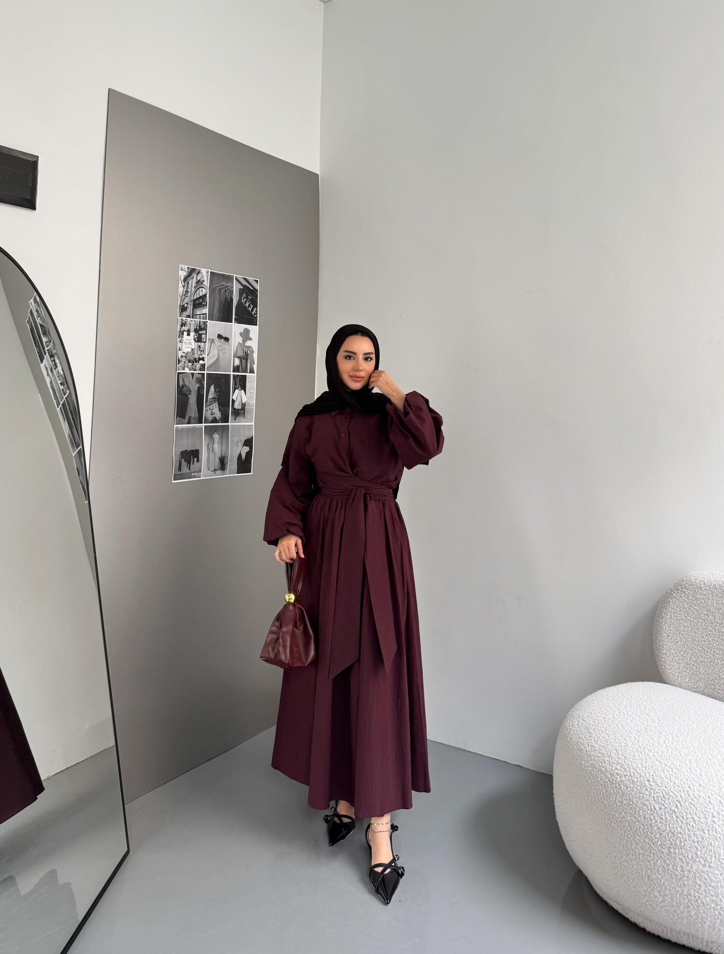 كسوة بحزام على الطراز التركي