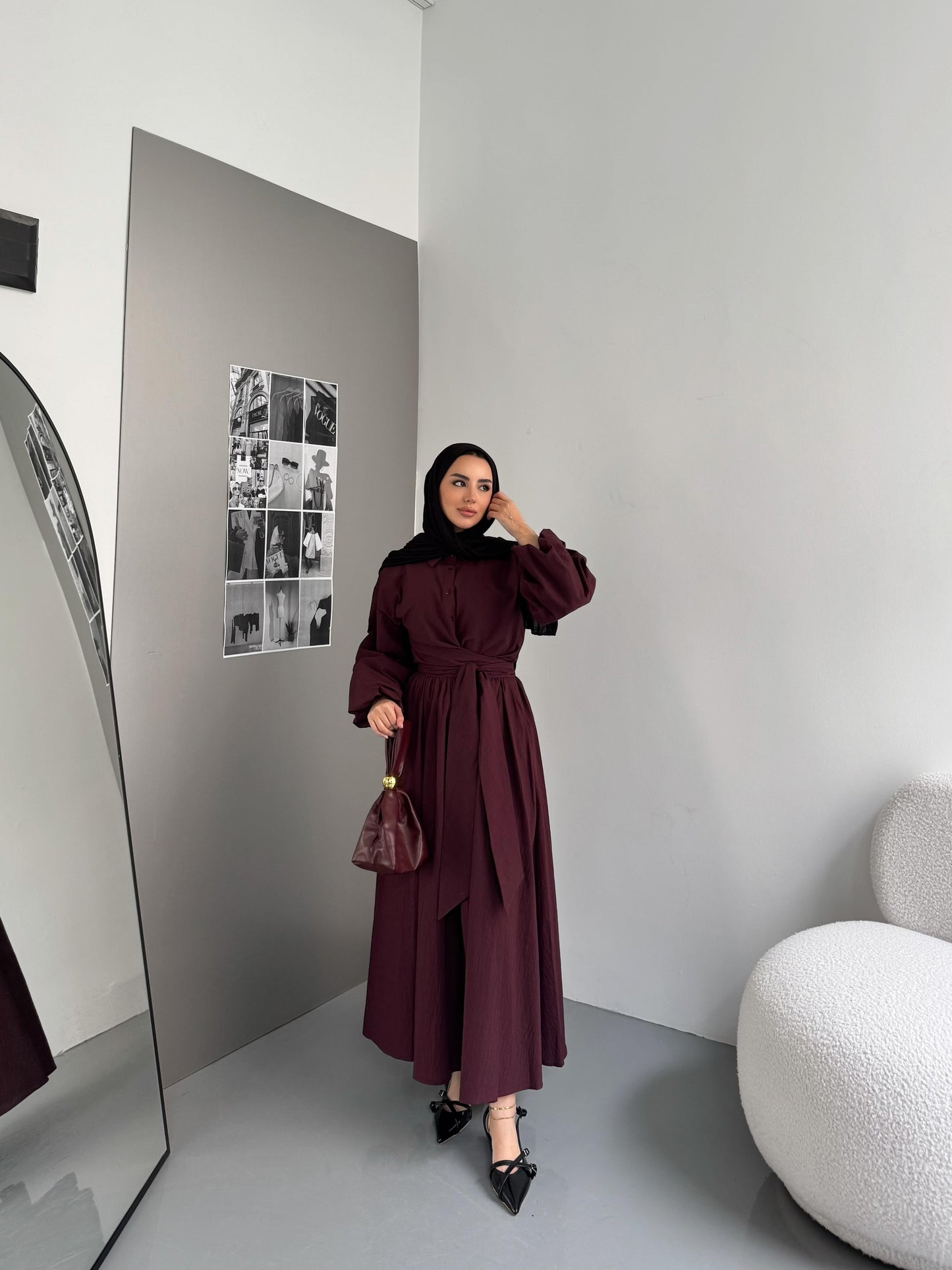 كسوة بحزام على الطراز التركي