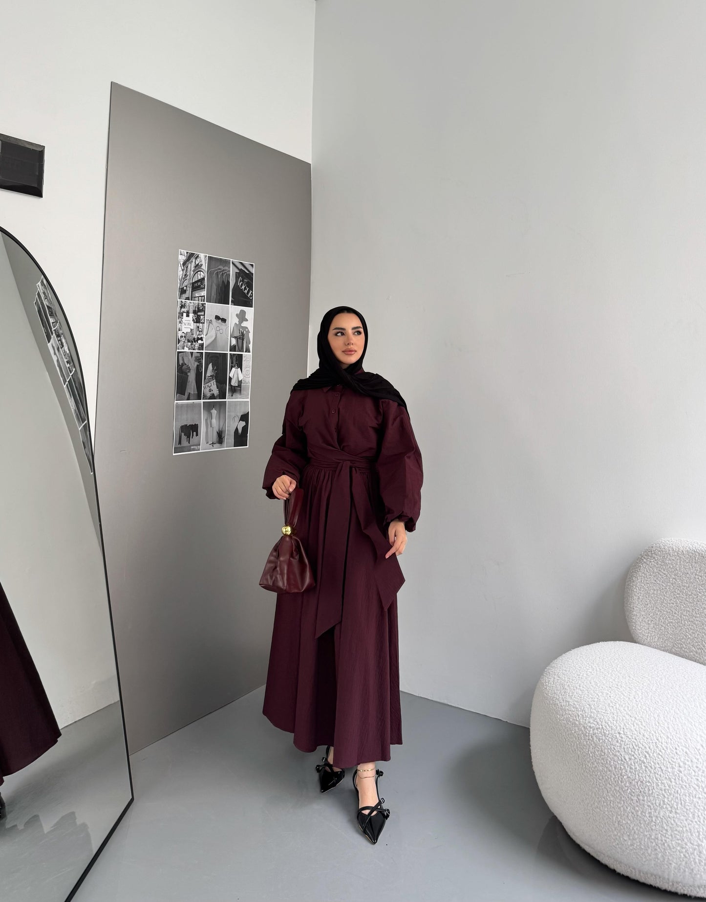 كسوة بحزام على الطراز التركي