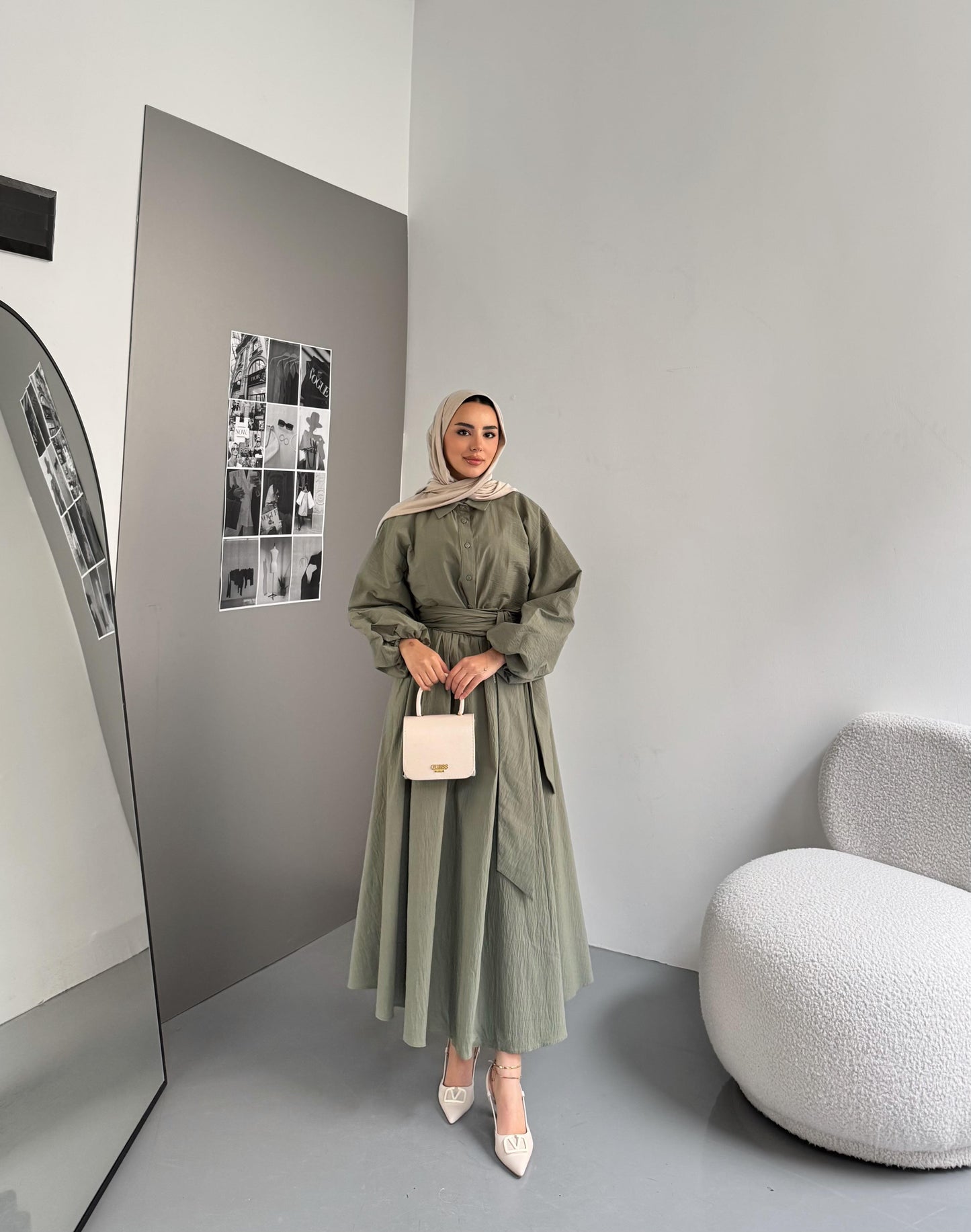 كسوة بحزام على الطراز التركي