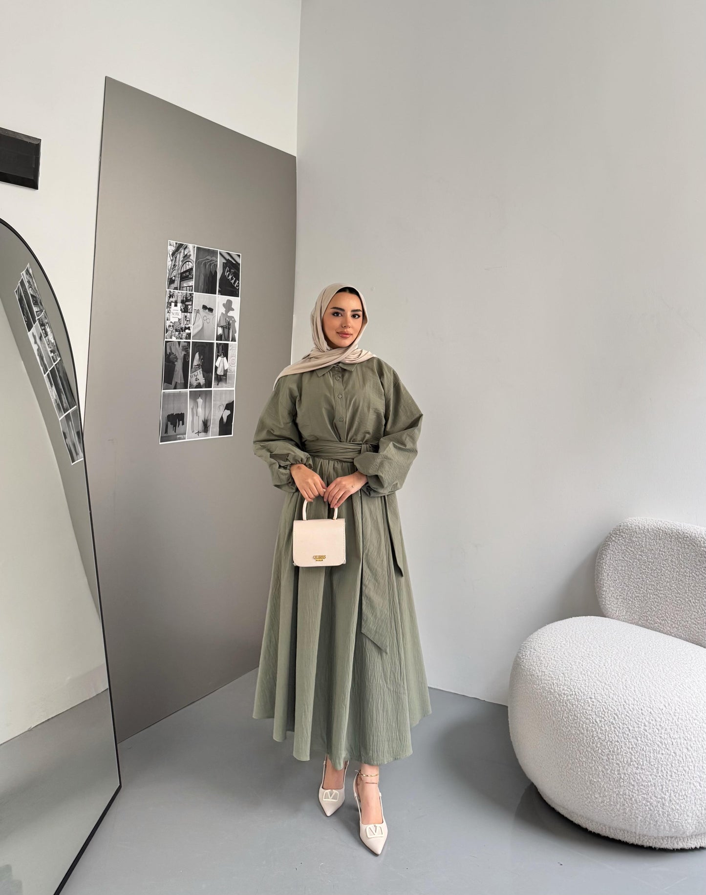 كسوة بحزام على الطراز التركي