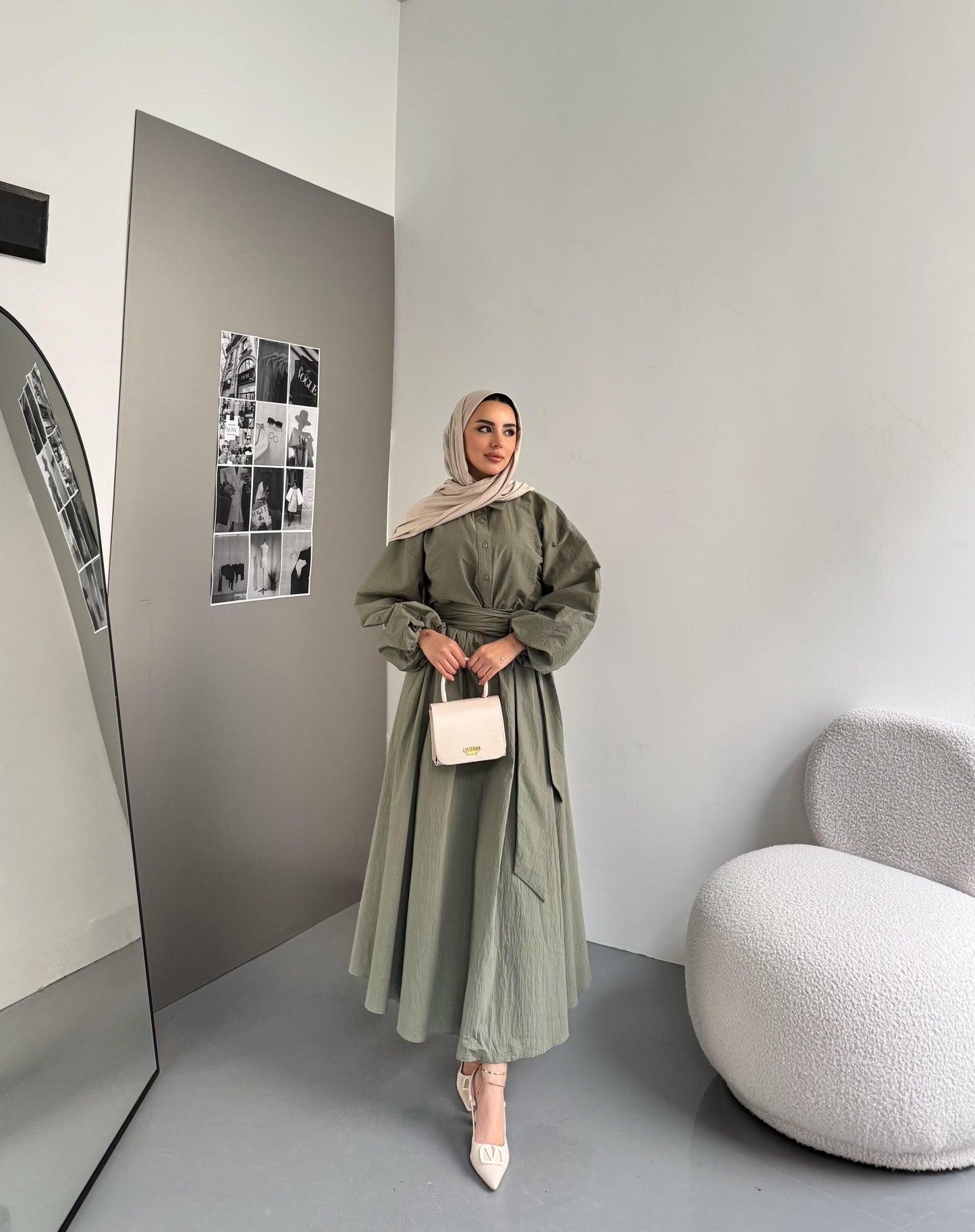 كسوة بحزام على الطراز التركي