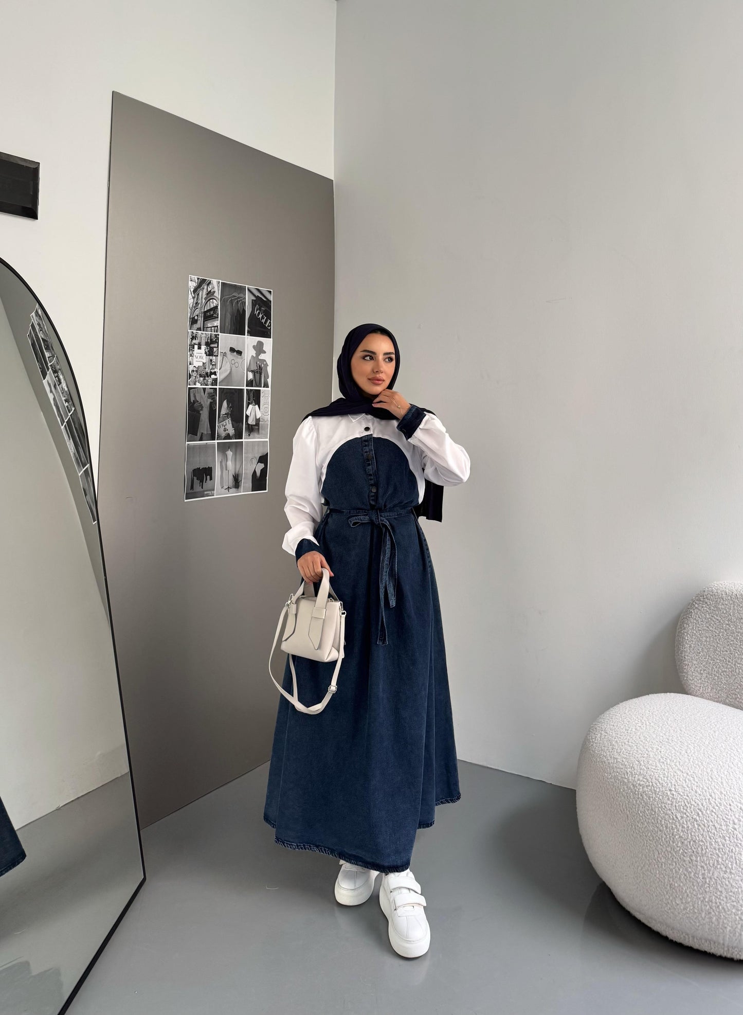 كسوة جينز بنص قميجة