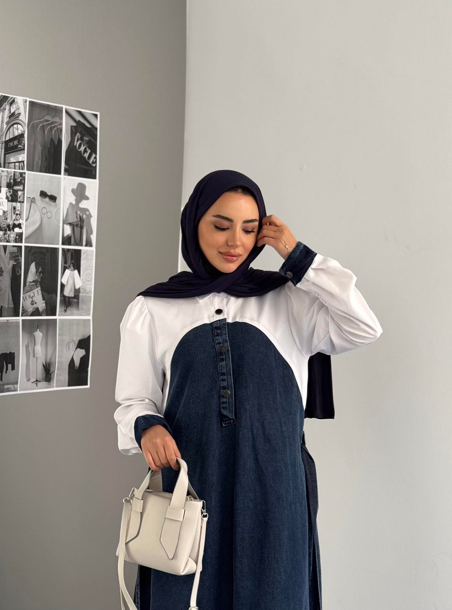 كسوة جينز بنص قميجة