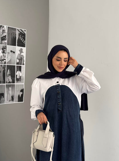 كسوة جينز بنص قميجة