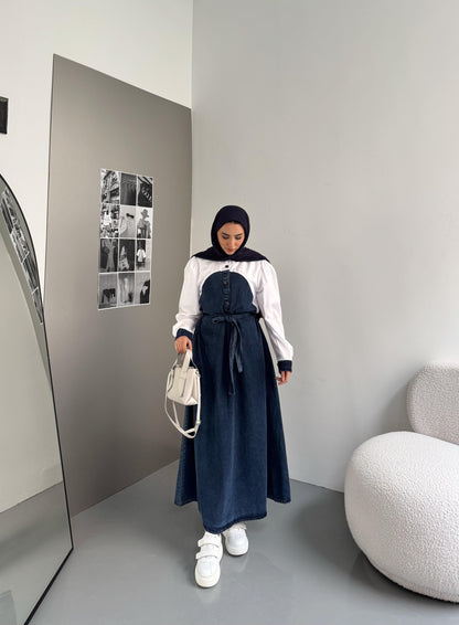 كسوة جينز بنص قميجة